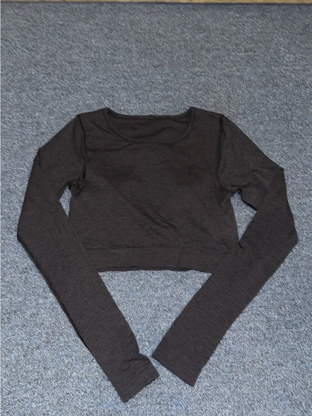lululemon athletica Black Long Sleeve Crop Top